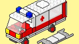 LEGO instructions pixel art movie: 6680 Ambulance