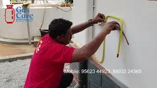 Our Gas Copper Pipeline Installation work at Kumbalangad, Wadakkancherry, Thrissur District