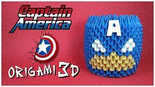 Capitán América Origami 3D ⭐ 3D Origami Captain America ⭐