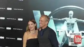 Patrick Fabian and Suzanne Cryer at the HBO Premiere of Westworld at TCL Chinese Theatre in Hollywoo