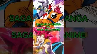 Saga Bills Anime vs Manga#anime #manga #goku #dragonball #youtube #short #shorts #like #subscribe
