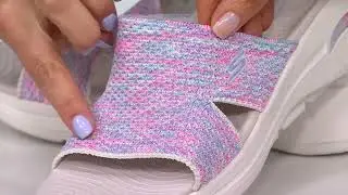 Skechers GOwalk Flex Arch Fit Vegan Washable Slide Sandals - Sweet Bliss on QVC