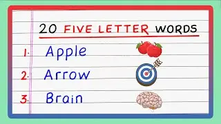 20 Five Letter Words | Five Letter Words in English | Write Five Letter Words | Updated Video
