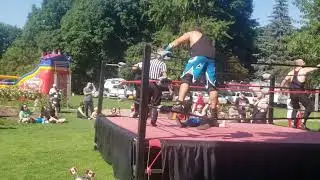 clip of Careless Dynasty vs empire at hamilton pro wrestling (6/1/24)