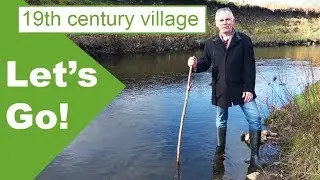 Mudlarking downstream from a 19th century mining village - Wales in winter