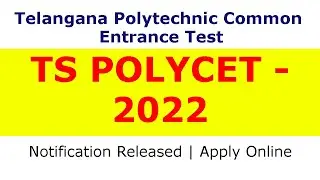 TS Polycet 2022 Notification | How to Apply TS Polycet 2022 Online | Polytechnic Entrance Test 2022
