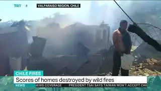 Wild fires blaze through Chile