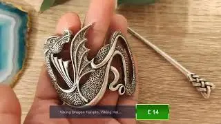 Viking Dragon Hairpin, Viking Hair Clips, Hair Sticks, Women Hair Accessories
