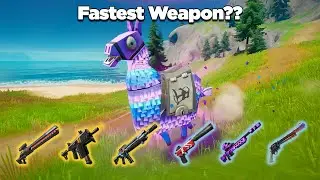 Which Weapon is the Fastest for Eliminating a Loot Llama?? - Fortnite Experiments