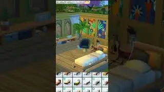 Artsy Teen's Bedroom with a Mural 💛 | The Sims 4 Speed Build Shorts