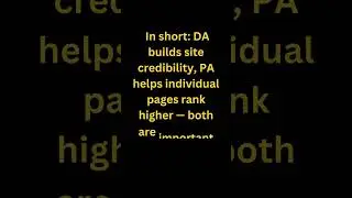 Domain Authority (DA) vs Page Authority (PA) &ndash; Importance in SEO  #seo2025 #seo