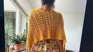 😍LIVE! PONCHO BY MARICITA #crocheted #knitted #sweater #bolero #band #crochet #h&auml;keln #stricken
