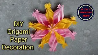 Origami Paper Snowflake Tutorial Step By Step | Easy Paper Decoration Ideas For Everyone | Craft