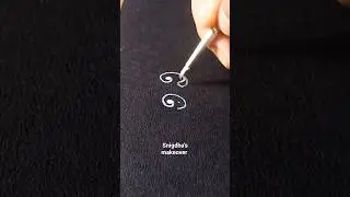 simple Kolka stroke cerry design &  leaf design for beginners #snigdhasmakeover#viral #subscribe