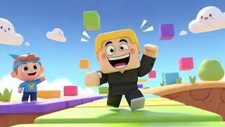 O novato engraçado do Roblox caiu do Obby 🤪🎮 | Canção Divertida para Bebês | Rimas Infantis