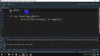 How to check if a dictionary is empty in Python