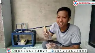 CANGGIH! alat pemotong kerupuk lontongan puli bawang manual tapi otomatis ?? (setelan 1:1)