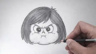 Drew This Angry Cartoon Face by Hand 😠✏️#drawing #art #cute 