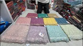 Chickpet Bangalore wholesale fancy designer sarees||Single saree courier available
