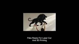 001 Roaring Lion Wall Decor Art Files For Laser Cut 3D Printing