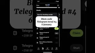 Telegram Trends #4 | Blum Verify Code | Blum today 6 January Video Code Blum Code #blumverifycode