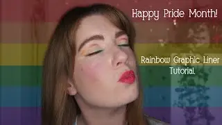 PRIDE MONTH LOOK | RaInBoW gRaPhIc LiNeR tUtOrIaL using the COLOURPOP Metallic Much Colour Stix Kit
