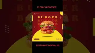Make a Restaurant food motion ad | How to make motion ad | After Effect Tutorial