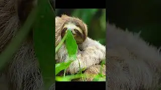 Guess what the fastest thing a sloth can do is? Ha ha! #wildlife #animals #shorts