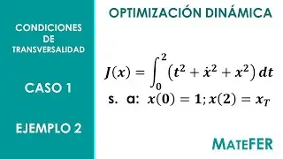 Optimización Dinámica - Condiciones de Transversalidad - Caso 1 - EJEMPLO 2