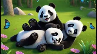 Stuffed Pandas Go Roll Roll Roll | Fun Nursery Rhyme | Kids Songs | Baby Musi