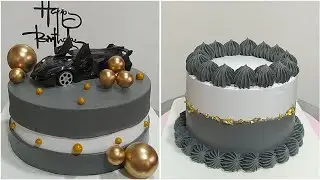 Luxury Car Themed Birthday Cake | Elegant Black & Gold Design