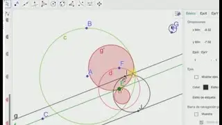 Circunferencias internas tangentes a otra y a una recta secante y a un punto de ella, por inversi&oacute;n