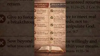Truth vs Prosperity Gospel#Discernment#TestEverySpirit#ScriptureOverCulture#ChristianTeaching#Bible