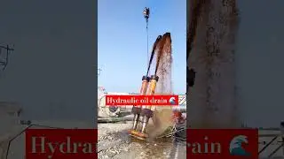 Hydraulic oil drain 🌊 #hydraulic #cranelift #maintanence #oil #crane @constructiontowork