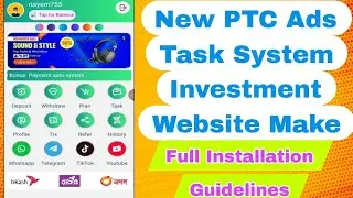 How To Create PTC Ads Task System Investment Website || Full Installation Guide Video 2025 ]