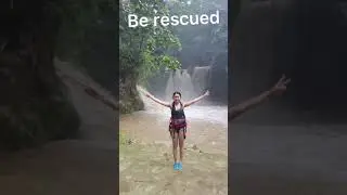 Stuck in flood when doing canyoneering in Kawasan-Cebu,Phillippine-Gặp lũ khi nhảy th&aacute;c ở Cebu