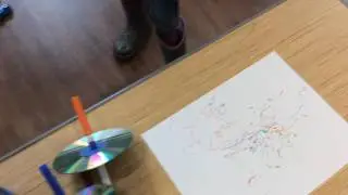 Irondequoit library spin squiggle art