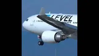 Level Airbus 33o-300 is New York and landing at Barcelona Airport.