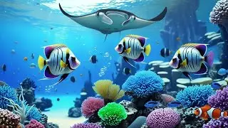 🔴 LIVE Aquarium 4K 🌊 Calm Jellyfish & Coral Reef Ambience