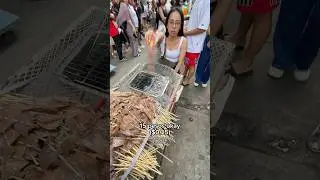 $0.25 dried squid in Philippines 🇵🇭 #philippines #streetfood