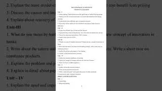 MBA #3Sem important questions # Banking & Insurance (finance)