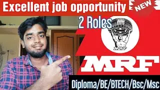 MRF Recruitment 2021 | Diploma/BE/BTECH/Bsc/Msc - 2 Roles | how to apply?| simply jpr