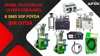 USB, HDMI, AUX va boshqa kabellar ishlab chiqarish liniyasi