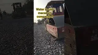 water bound macadam compaction with plane roller #viralvideo #duet #heavycivil #triclip #topclip