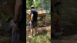 Burning the trash, making a big fire