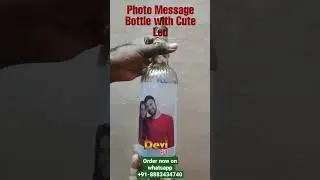 Photo message bottle with LED - valentine's day special gift - Devi Gift