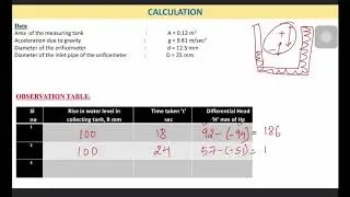 FM LAB - ORIFICEMETER EXPERIMENT