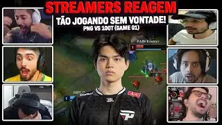 STREAMERS TILTARAM COM OS COREANOS DA PAIN! PAIN vs 100T | GAME 01