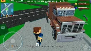 Полицейский полицейский Block City Wars играю в королевскую битву и в танковый бой