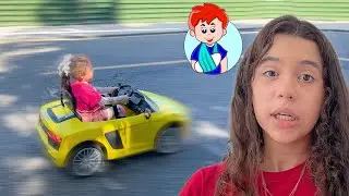 Sarah e Eloah em uma história engraçada do carrinho de brinquedo